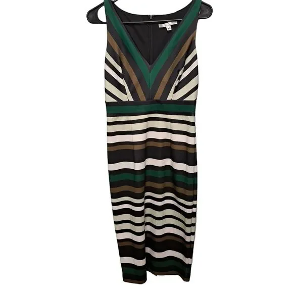 black and green chevron dress Black and Gray Chevron Maxi Dress with 3/4 Sleeves main image 1